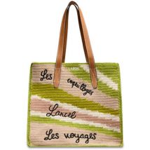 Cabas Lancel Paris 1876 Borsa Lancel Tote L Summer Mania in cotone verde