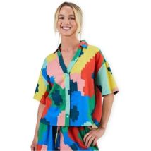 Chemise Brava Fabrics Maxi Flowers Oversized Shirt