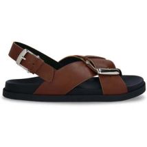 Sandales plates Nae Vegan Shoes LUNA Marron