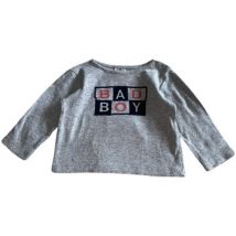 T-shirt enfant Bonton T-shirt - Gris - 6 mois - Très bon état
