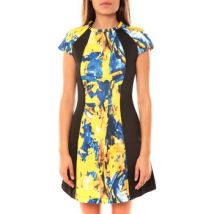 Robe courte De Fil En Aiguille Robe You You B8086 Jaune/Bleu