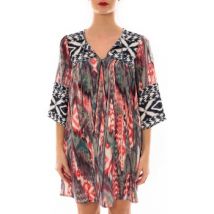 Robe Jad Robe Fraco imprimé Rouge/Bleu