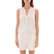 Combinaisons LPB Woman Les Petites bombes Combi Short Dentelle Blanc S175703