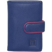Portefeuille Hexagona Petit porte-cartes cuir ref_xga40922 bleu