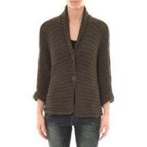 Gilet Barcelona Moda Gilet Court 2 Boutons Kaki