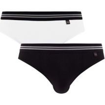 Boxers Pomm'poire Lot de 2 slips blanc noir Gentleman