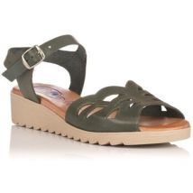 Sandales compensées Piessanos SANDALE ASTER CUIR KAKI