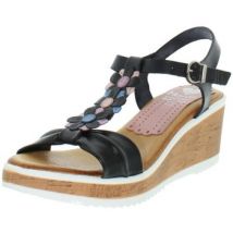 Chaussures escarpins Marila Talons compensés en cuir ref_neox43584-noir
