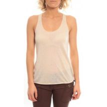Blouses So Charlotte Oversize tank Top Snake Burnout T53-371-00 Beige