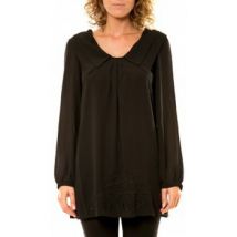 T-shirt Vision De Reve Vision de Rêve Chemisier Col Claudine IP11013 Noir
