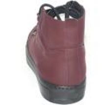 Sneakers alte Made In Italia  Sneakers alta in vera pelle gommata bordeaux stringata con ganc
