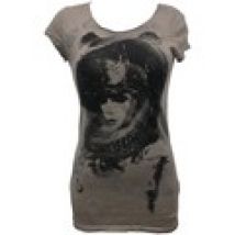 T-shirt Rich & Royal  Rich Royal Tee shirt Visages Gris 13Q466
