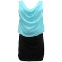 Vestiti By La Vitrine  Robe Noir Vert Coco Giulia 0Y-019