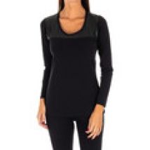 T-shirts a maniche lunghe Rossoporpora  DB750-NERO