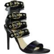Sandali Malu Shoes  sandali tacco nero pelle art.st9046 made in italy accessori fib