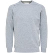 Maglione Selected  Wool Jumper New Coban - Medium Grey Melange