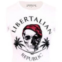 T-shirt Libertalian-Républic  T-Shirt  Libertalia-Républic Red Logo Blanc