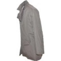 Parka Made In Italia  New Parka uomo verde militare con collo largo zip nera lungo as