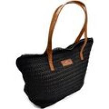 Borsa Antonio Basile  Borsa a mano di paglia donna morbida nero rettangolare grande m