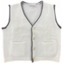 Gilet / Cardigan Il Gufo  gilet  white cotton sleeveless sweater