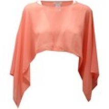 Sciarpa Luckylu  coprispalle  coral rose poncho shrug wo
