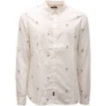 Camicia a maniche lunghe Officina 36  camicia  off white palm print cotton shirt
