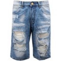 Pantaloni corti Bruno Leoni  bermuda  distressed e delavé denim short