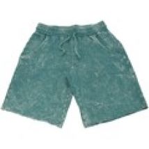 Pantaloni corti Berna  tuta  green sweatpant raw cut shorts kid