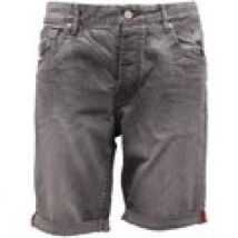 Pantaloni corti Impure  bermuda jeans  denim distressed grey cotton shorts