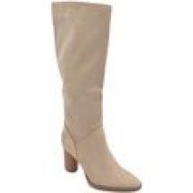 Stivali Corina  Stivali camperos donna in camoscio beige altezza ginocchio lisc