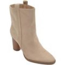 Tronchetti Corina  Stivaletto donna con tacco in legno grosso 10 cm a punta in cam