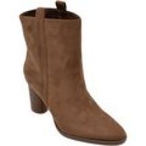 Tronchetti Corina  Stivaletto donna con tacco in legno grosso 10 cm a punta in cam