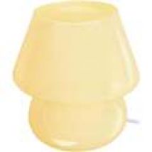 Lampade d’ufficio Tosel  lampada da comodino tondo vetro crema