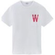 T-shirt Woolrich  T-shirt Flag Uomo Bright White
