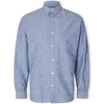 Camicia a maniche lunghe Selected  Noos Slimnew-linen Shirt L/S - Medium Blue Denim