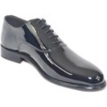Classiche basse Malu Shoes  Scarpe calzature business man eleganti colore nero vernice vera