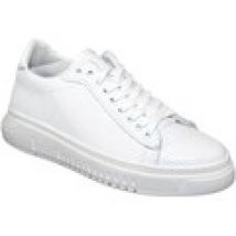 Sneakers Malu Shoes  Sneakers bassa bianca uomo fondo doppio army vera pelle microfo