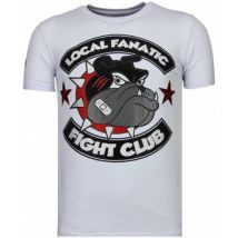 T-shirt Korte Mouw Local Fanatic Fight Club Spike Rhinestone
