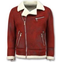 Leren Jas Tony Backer Imitatie Bontjas Lammy Coat