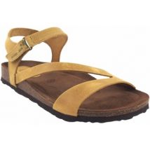 Platte sandalen Interbios Sandalia señora INTER BIOS 7219 mostaza