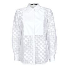 Karl Lagerfeld  Overhemd KL MONOGRAM LACE BIB SHIRT