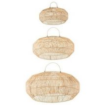 Lampenkappen en lampvoeten J-line S/3 ABAT-JOUR ROTIN NATUREL (78.5x78.5x39cm)