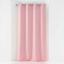 Vitrages Douceur d intérieur PANNEAU A OEILLETS 140 x 240 CM VOILE TISSE SOANE ROSE