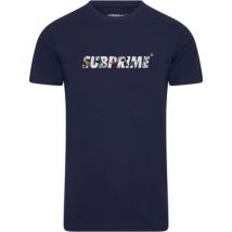 T-shirt Korte Mouw Subprime Shirt Flower Navy