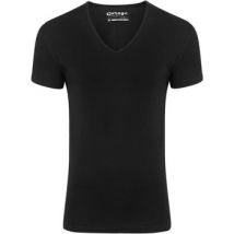 T-shirt Garage Stretch Basic Zwart Diepe V-Hals