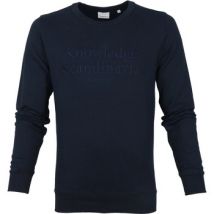 Knowledge Cotton Apparel  Sweater Trui Elm Donkerblauw