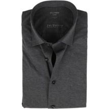 Overhemd Lange Mouw Olymp Luxor Stretch Jersey Overhemd 24/Seven Antraciet