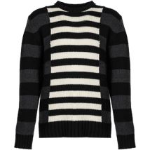 Trui Les Hommes LLK113-654U | Wool Stripes Round Neck Jumper