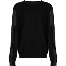 Trui Les Hommes LKK112 603A | Classic Fit Jumper with Nylon Detail on Sleeves