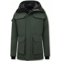 Parka Jas Beluomo Halflange Winterjas Capuchon